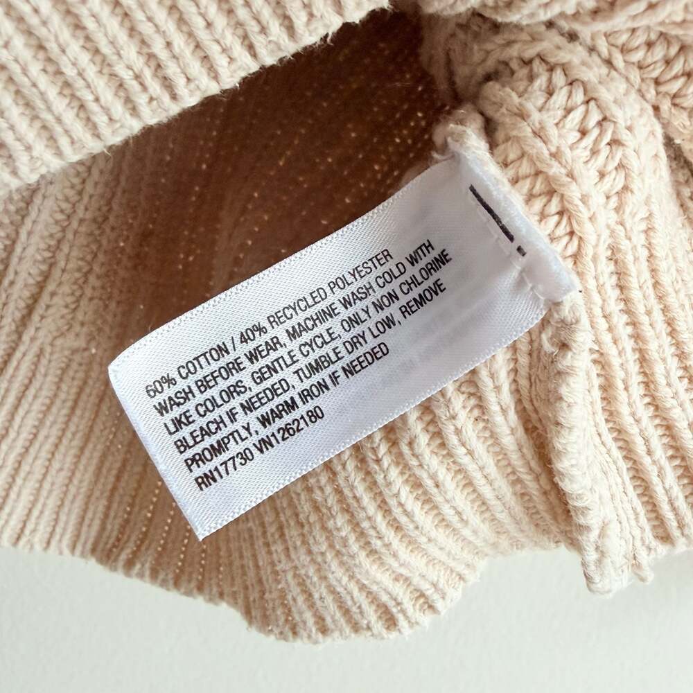 Cat & Jack Toddler 3T Beige Ribbed Knit Button-Front Cardigan Sweater - Picture 5 of 5